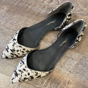 3.1 Phillip Lim Leather & Calf hair Leopard flats